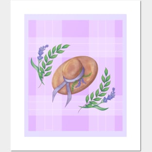 Cottagecore Lavender Garden Hat Posters and Art